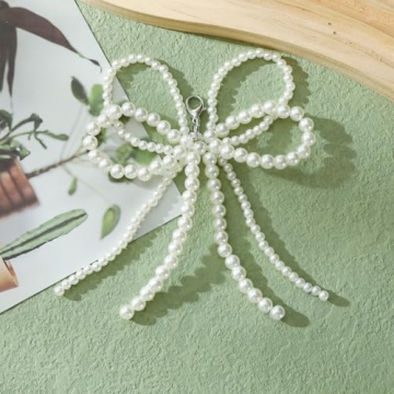 PUCAPOCO Pearl Bow Charms for Sneakers & Accessories