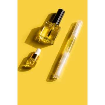 Twinkled T Nail Honey - Organic Nail Strengthening Treatment for Growth, Strength, & Moisture Nail Care Blend Cuticle Oil (Trio (Pen, Bottle, & Dropper))