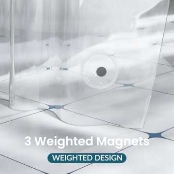 Titanker Extra Long Shower Curtain Liner 72 x 84 Clear Plastic Shower Liner PEVA Waterproof Lightweight Shower Curtain with Liner for Bathroom with Magnets and Grommets