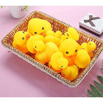 Umbresen Yellow Rubber Ducks - Cute Bath Toys for Kids