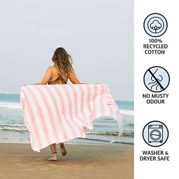 Folkulture Beach Towel - Quick Dry, Sandproof, Perfect for Summer