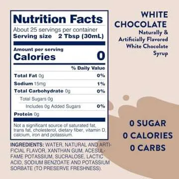 Jordan's Skinny Syrups White Chocolate - Sugar Free Delight
