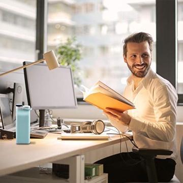 E-Senior Collapsible Water Bottle BPA Free - 20 oz Foldable Water Bottle for Travel Sports Bottles with Triple Leak Proof Lightweight (Green)