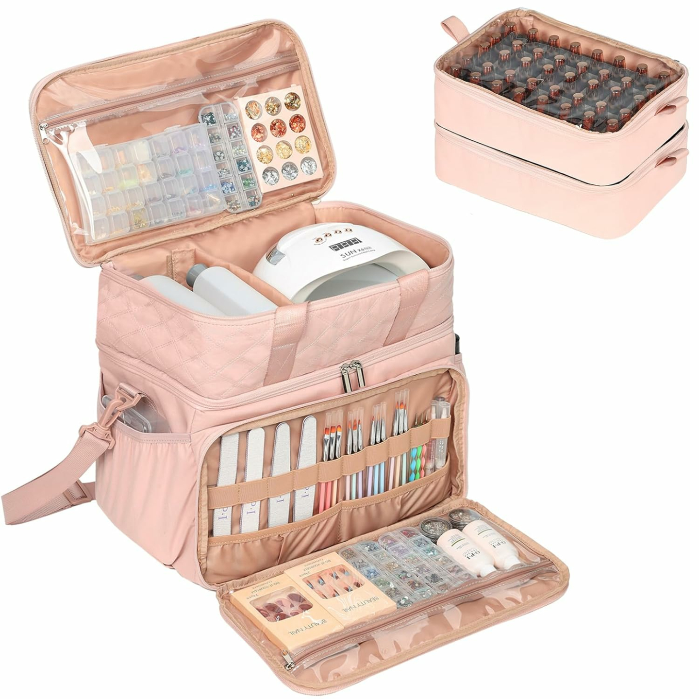 Nail Polish Organizer with Storage for 80 Bottles