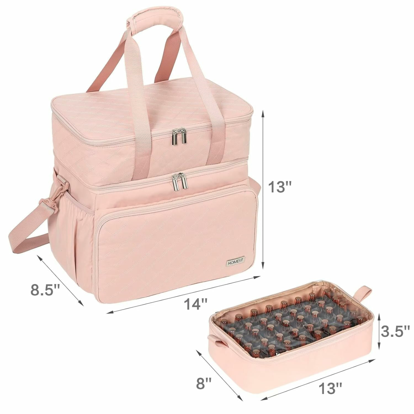 Nail Polish Organizer with Storage for 80 Bottles