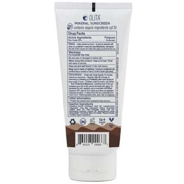 Olita Tinted Mineral Sunscreen SPF 30 Lotion - Golden Amber - 3 oz - Broad Spectrum, Chemical Free, All-Natural, Reef Safe, Organic, Zinc Sunblock, Water-Resistant