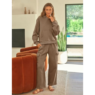 AUTOMET Women's Winter 2 Piece Sweatsuit Set for Fall