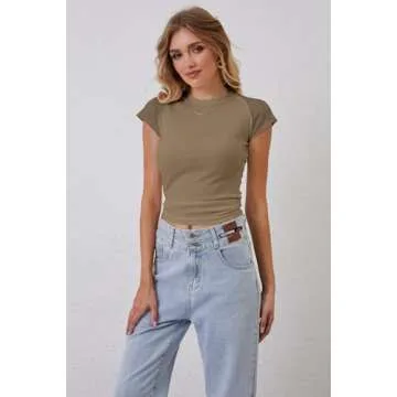 Stylish Calbatic Cap Sleeve T-Shirt for Teen Girls