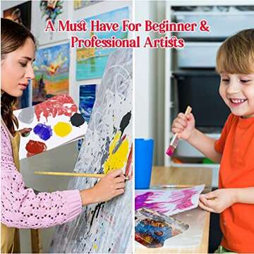 Acro Color Disposable Palette Paper Pad for Oil,Acrylics,Watercolors,Gouache 50 Sheets,9 x 12 Inch 80GSM Bleed-Proof White Paint Mixing Sheets Must Have for Beginner & Professional Artists | 2 Pack