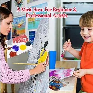 Acro Color Disposable Palette Paper Pad for Oil,Acrylics,Watercolors,Gouache 50 Sheets,9 x 12 Inch 80GSM Bleed-Proof White Paint Mixing Sheets Must Have for Beginner & Professional Artists | 2 Pack