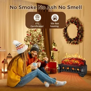 Joy Pebble 21" Electric Fireplace Insert with Remote Control