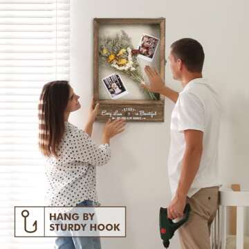 AW BRIDAL 11X16 Large Shadow Box Picture Frames Deep Shadow Boxes Display Cases with Removable Shelv...