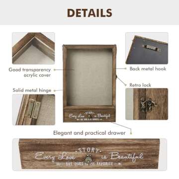 Stylish AW BRIDAL Shadow Box for Precious Memories