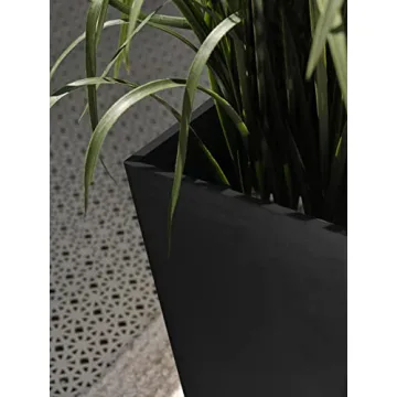 Veradek V-Resin 26 Inch Black Taper Planter for Gardens