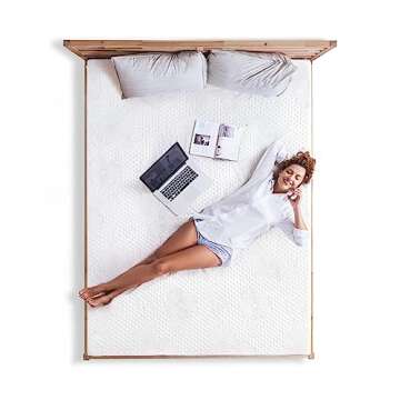 Olee Sleep Full Mattress , 9 Inch Memory Foam Mattress, Gel Memory Foam Mattress, Gel Infused for Comfort and Pressure Relief, CertiPUR-US Certified, Bed-in-a-Box, Medium Firm, White, Full Size