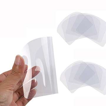 GRACILARIA 10PCS Transparent Cake Cream Scraper Icing Smoother Flexible Plastic Cake Scraper Smoother for Bakery Pastry Cake Decoration Kitchen DIY Baking Tool