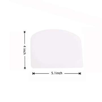 GRACILARIA 10PCS Transparent Cake Cream Scraper Icing Smoother Flexible Plastic Cake Scraper Smoother for Bakery Pastry Cake Decoration Kitchen DIY Baking Tool