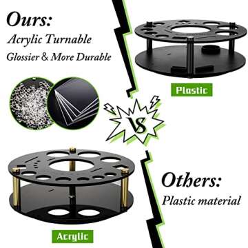 X-cosrack 19-Piece Bar Set, Gold Cocktail Shaker Set for Drink Mixing: Stainless Steel Bar Tools with Rotating Stand, Professional Bartender Kit for Home Bars, Parties