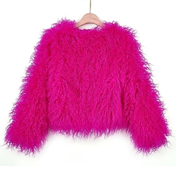 YUAKOU Women's Shaggy Faux Fur Outwear Coat - Warm Winter Jacket