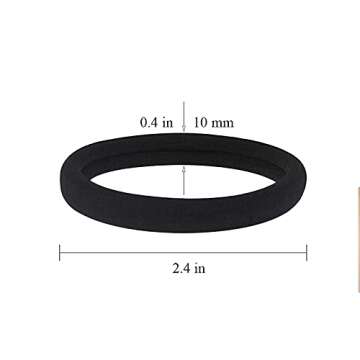 20 PCS Large Hair Ties for Thick Hair Black Hair Bands for Women Men and Girls No Damage Stretchy Po...