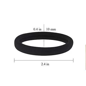 20 PCS Large Hair Ties for Thick Hair Black Hair Bands for Women Men and Girls No Damage Stretchy Po...