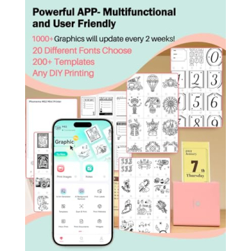 Compact Phomemo Sticker Printer for Photos & Notes
