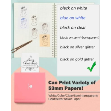 Compact Phomemo Sticker Printer for Photos & Notes