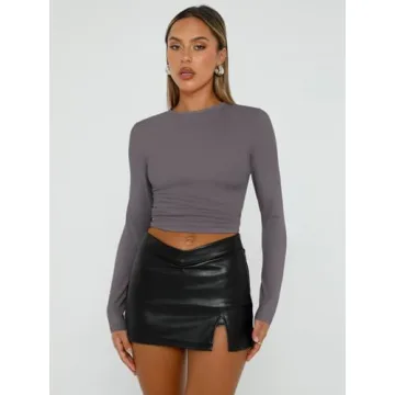 Trendy Queen Long Sleeve Crop Tops for Women and Teens