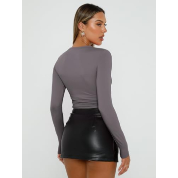 Trendy Queen Long Sleeve Crop Tops for Women and Teens