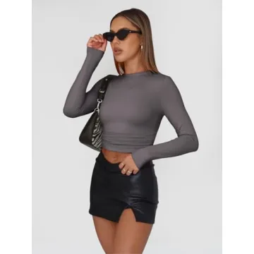 Trendy Queen Long Sleeve Crop Tops for Women and Teens