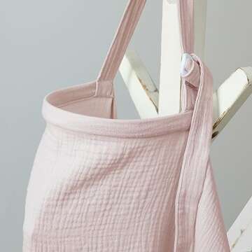 Hicoco 100% Muslin Cotton Breastfeeding Cover, Multi-use Nursing Covers with Arch Neckline, Breathable Nursing Apron (pink)