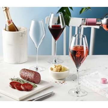 BENETI Hand-Blown Wine Glass Set for Modern Wine Lovers