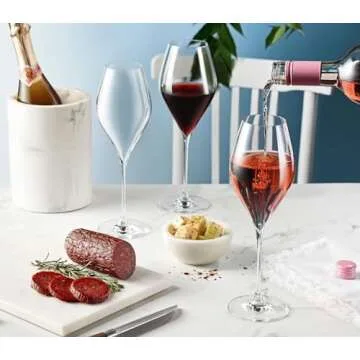 BENETI Hand-Blown Wine Glass Set for Modern Wine Lovers