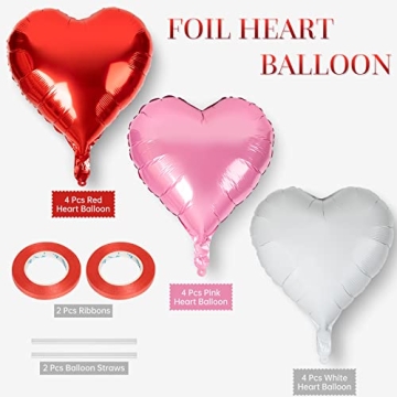 Heart Shape Foil Balloons for Celebrations and Parties