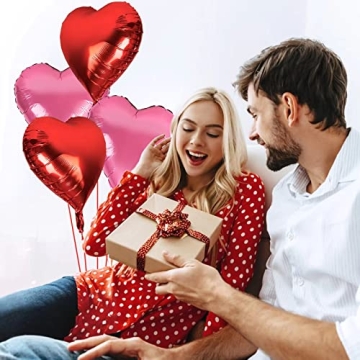 Heart Shape Foil Balloons for Celebrations and Parties