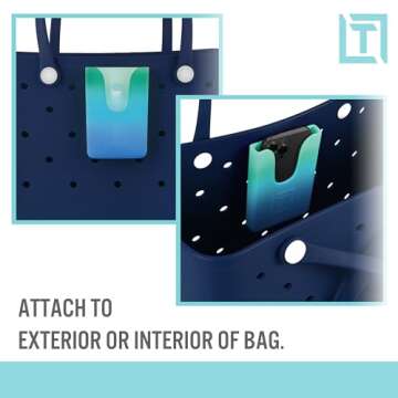 Tributary Brands Blue Ombré Phone Holder for Bogg Bag - Durable Silicone and Universal Fit