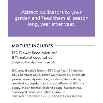 Burpee Wildflower Seeds Mix - 25,000 Non-GMO Seeds