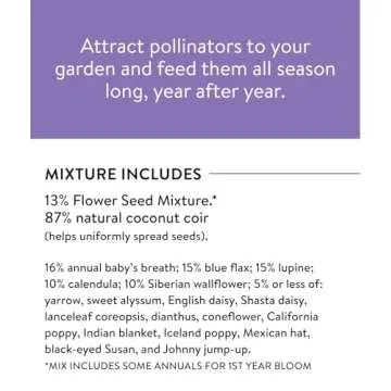 Burpee Wildflower Seeds Mix - 25,000 Non-GMO Seeds