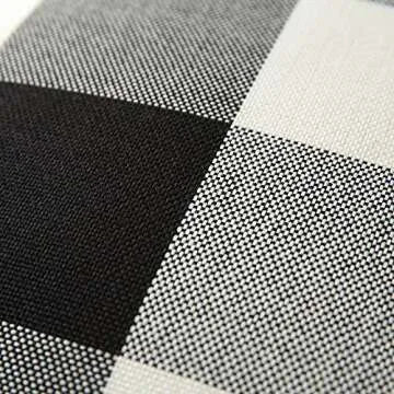 MIULEE Pack of 2 Halloween Classic Farmhouse Buffalo Check Plaids Linen Soft Solid Decorative Square...