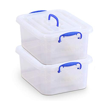WYT 9 Quart Clear Storage Bins - Stackable and Durable