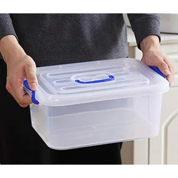 WYT 9 Quart Clear Storage Bins - Stackable and Durable