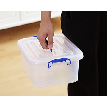 WYT 9 Quart Clear Storage Bins - Stackable and Durable