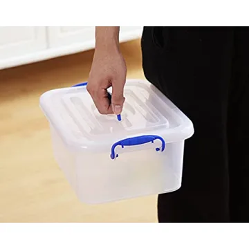 WYT 9 Quart Clear Storage Bins - Stackable and Durable