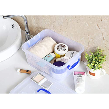 WYT 9 Quart Clear Storage Bins - Stackable and Durable