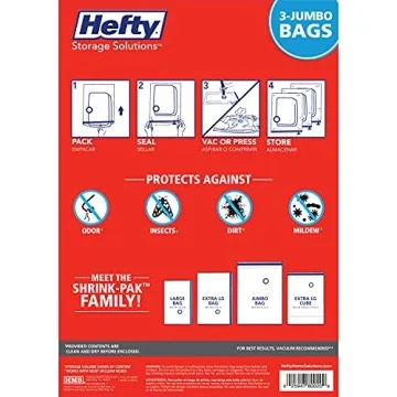 Hefty Shrink-Pak Vacuum Storage Bags – Space Saver Solutions