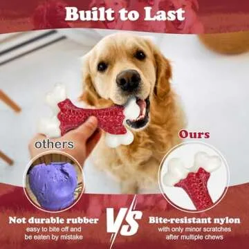Kseroo Tough Dog Toys, Toys for Aggressive Chewers Large Breed, Chew Dogs, Bone Toy Nylon Dogs Almost Indestructible