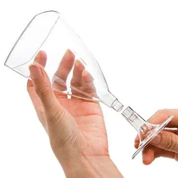 Foraineam 100 Pack Clear Dessert Cups with Spoons, Plastic Wine Glasses, 7 oz Plastic Champagne Flutes Cocktail Glasses Mousse Cups, Reusable Stemmed Cup for Champagne, Parfait, Dessert, Appetizer