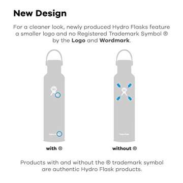 Hydro Flask Water Bottle - Standard Mouth Flex Lid - Multiple Sizes & Colors