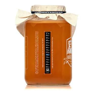 3 Pack Kombucha Fermentation Adhesive Strip Thermometer - Displays Temperature in Degrees in Celsius and Fahrenheit - Easy to Use - Accurate - Great for Kombucha, Beer, Wine, Vegetable Fermentation