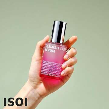 ISOI Bulgarian Rose Blemish Care Deep Serum for Dry Skin 35ml (1.18 fl.oz) | Vegan Serum for Blemish & Dark Spot Removal with Arbutin, Bulgarian Rose Oil | Korean Skin Care